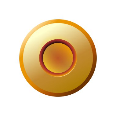 İtici yakıt kartuşunu ateşleyen şablon astar. Çember, izole edilmiş ikonu tutmak için bir yer. İğne tabancası. Vektör illüstrasyonu.