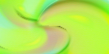 Altıgenler tarafından desenlendirilmiş yeşil soyut arkaplan. Teknoloji büyü ile perdelenmiş. Modern geometrik kapak tasarımı. Afiş, uğursuz şekilli minimal kompozisyon. Vektör illüstrasyonu Eps 10.