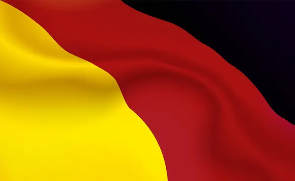 Φόντο Γερμανοί Σημαία Πτυχώσεις Πανό Tricolour Frg Pennant Ρίγες Έννοια — Διανυσματικό Αρχείο