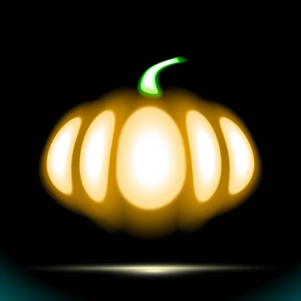 Glow Signo Neón Aislado Del Logotipo Calabaza Para Decoración Plantilla — Vector de stock