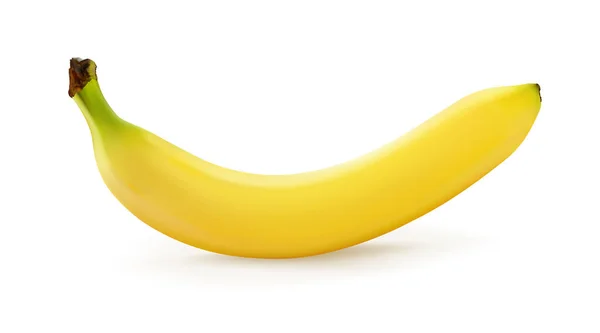 Μπανάνα Ρεαλιστική Ώριμα Φρούτα Που Απομονώνονται Λευκό Φόντο Εικονογράφηση Διάνυσμα — Διανυσματικό Αρχείο