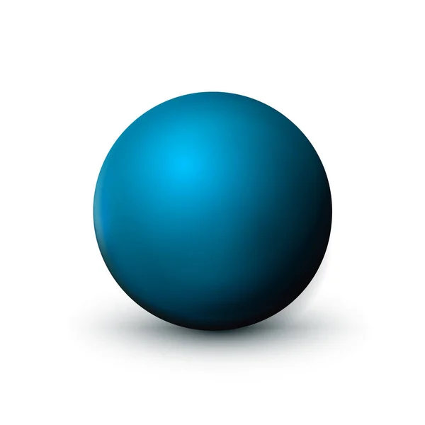 Esfera Azul Bola Burla Limpiar Alrededor Del Objeto Realista Icono — Vector de stock