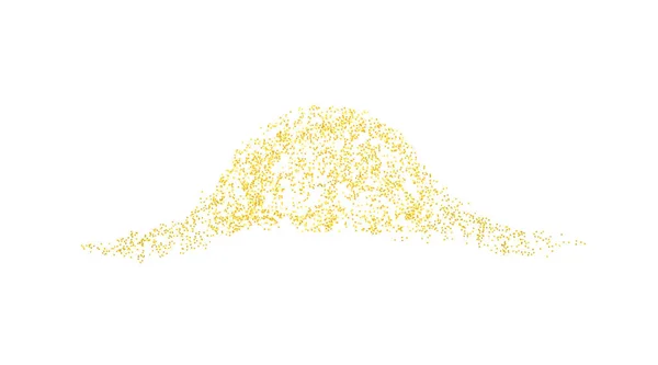 Vodorovná Vlna Dekoru Posypaná Drobky Zlaté Struktury Pozadí Zlatý Prach — Stockový vektor