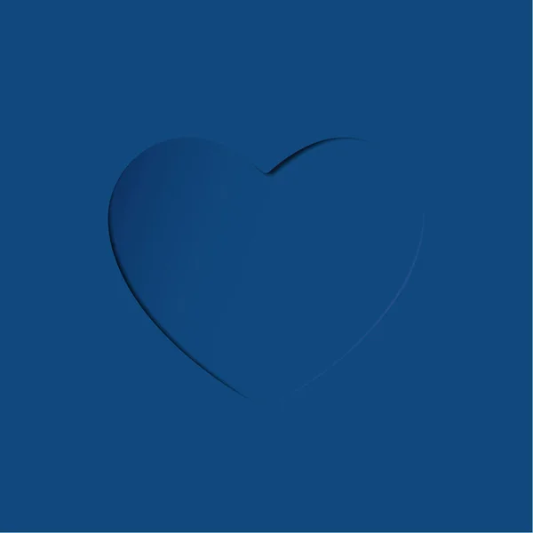 Синий Фон Вырезанная Бумага Тень Шаблон Концепции Сердца Валентинки День — стоковый вектор