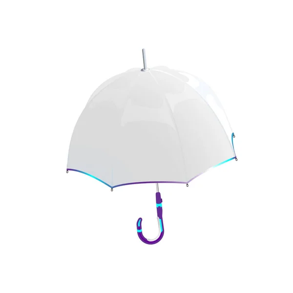 Parapluie Blanc Protection Contre Les Intempéries Des Matériaux Futuristes Vecteurs — Image vectorielle