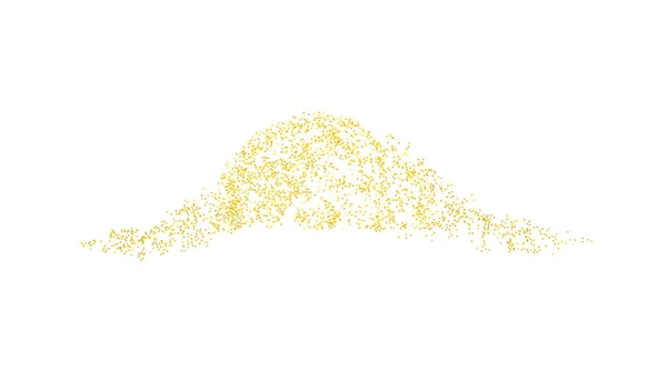 Vodorovná Vlnová Výzdoba Posypaná Drobky Zlaté Textury Pozadí Zlatý Prach — Stockový vektor