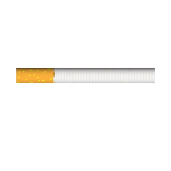 Sigaret Met Traditionele Filter Van Dichtbij Realistische Volumetrische Vector Illustraties — Stockvector