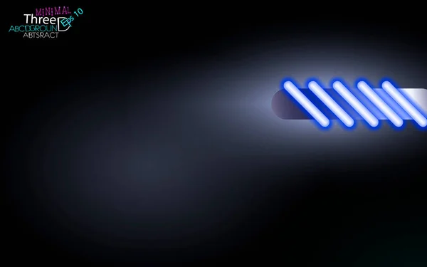 Neon Blå Spiral Ljus Bakgrund Tomt Mörkt Utrymme För Text — Stock vektor