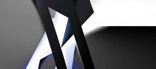 Fond Abstrait Sombre Texture Hexagonale Composition Formes Blanches Noires Rayures — Image vectorielle