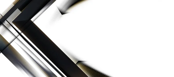 Blanc Fond Abstrait Noir Texture Hexagonale Combinaison Ligne Léger Formes — Image vectorielle