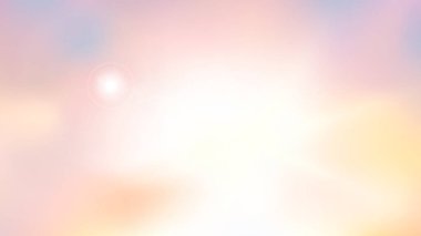 Gökte soyutlanma. Bulanık arkaplan. Bulanık mavi gökyüzü arkaplan soyut sanat ve ışık bulutları. Şafağın renklerinde vektör illüstrasyonu. Eps 10.