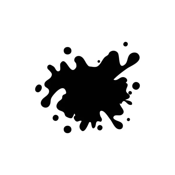 Black Chaotic Ink Blot Vector Illustration Isolated Variable Figures Eps — Stock Vector