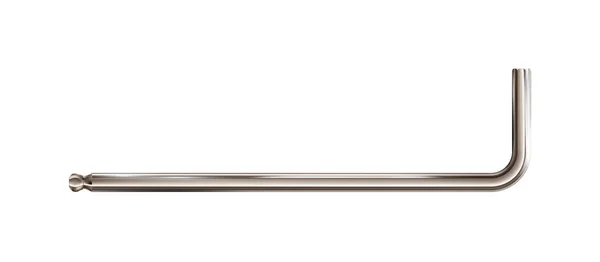 Реалістичний Шестигранний Або Вбудований Ключ Сріблястий Інструмент Ізольований Білому Тлі — стоковий вектор
