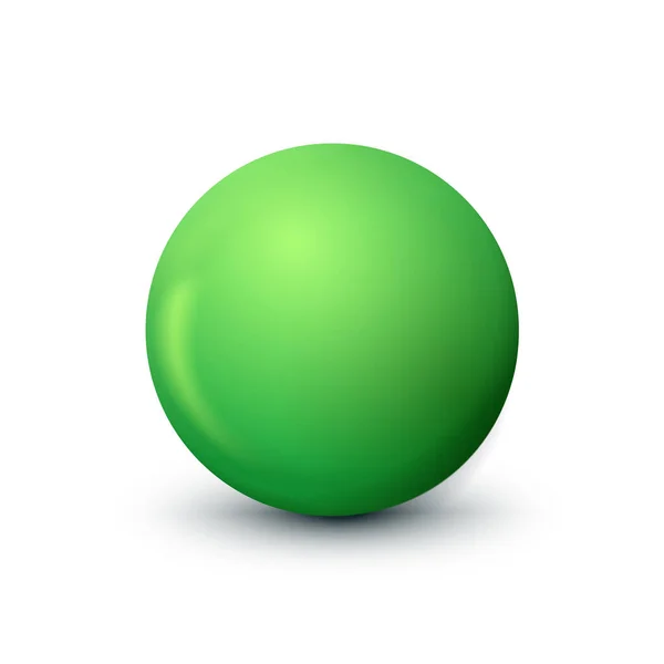 Esfera Verde Bola Elegante Cor Verde Clássico Matt Zombar Orbe — Vetor de Stock