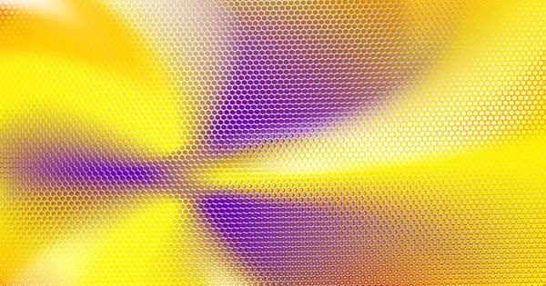 Yellow Purple Abstract Background Textured Hexagons Technology Perforated Backdrop Hexs — Stock Vector