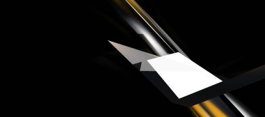 Koyu renkli soyut arkaplan, gölge kontrastı kompozisyonu. Siyah, beyaz renkli minimal teknolojik formların dokusu. İş tasarımı, şaibeli kapak, şablon. Vektör illüstrasyonu Eps 10.