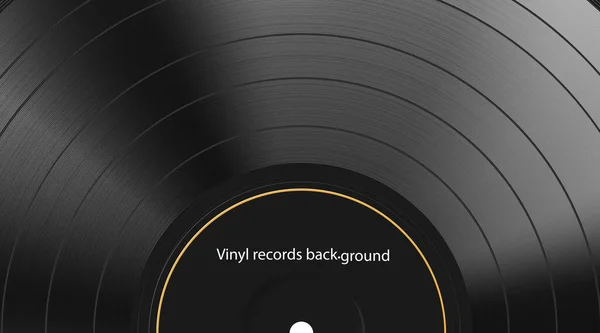 Vinyle Record Texture Fond Réaliste Toile Fond Noir Blanc Étiquette — Image vectorielle