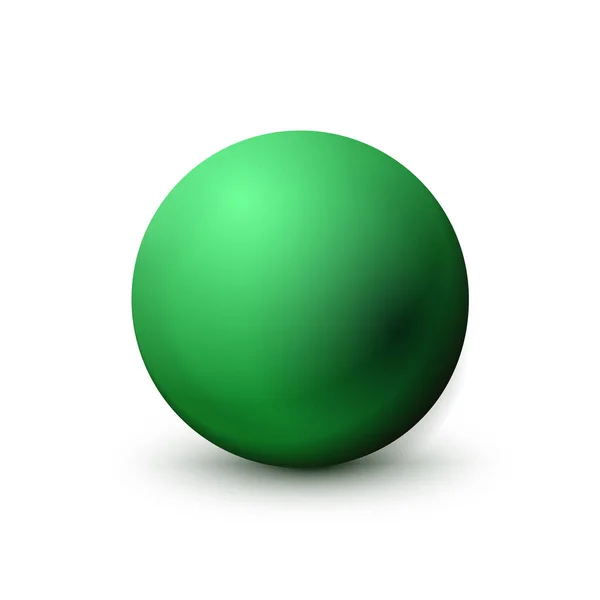 Sphère Verte Boule Classique Couleur Verdoyante Mode Matt Maquette Orbe — Image vectorielle