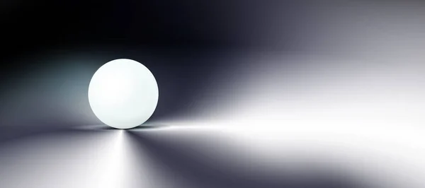 Fondo Abstracto Oscuro Composición Tecnológica Esfera Bola Blanca Oscuridad Objeto — Vector de stock