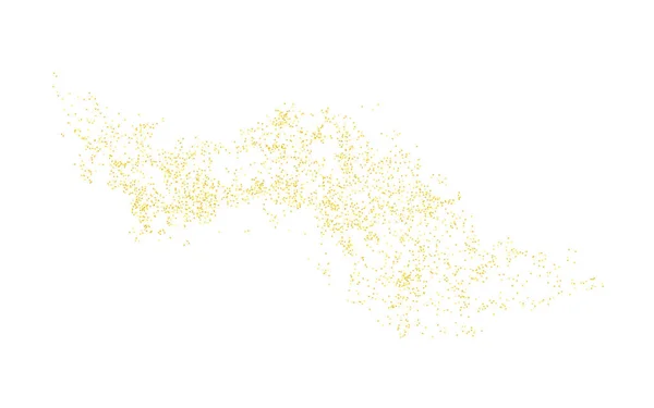 Χρυσό Ψίχουλο Οριζόντια Κυματιστή Λωρίδα Πασπαλισμένη Ψίχουλα Χρυσής Υφής Σκόνη — Διανυσματικό Αρχείο