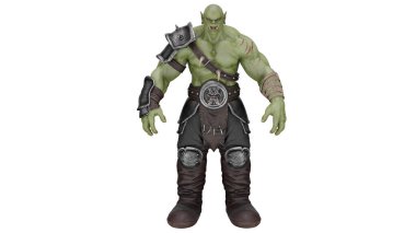 3d görüntüleme devi beyaz arkaplanda izole edildi