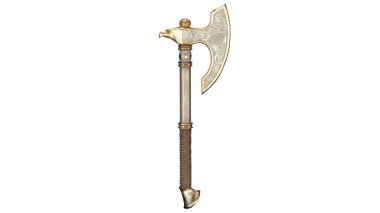 3D işlemeli altın balta