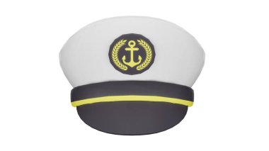 3D deniz kaptanı şapkası