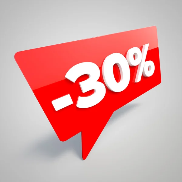 30% korting — Stockfoto