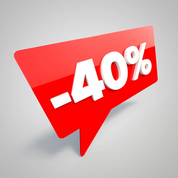 40% korting — Stockfoto