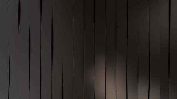 Schlaufenhintergrund mit wellenförmigen schwarzen Streifen, 3D-Renderer — Stockvideo