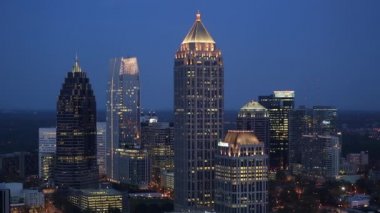  trafik ve Midtown Atlanta manzarası