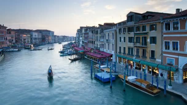 Grande Canal da Ponte Rialto, Veneza — Vídeo de Stock