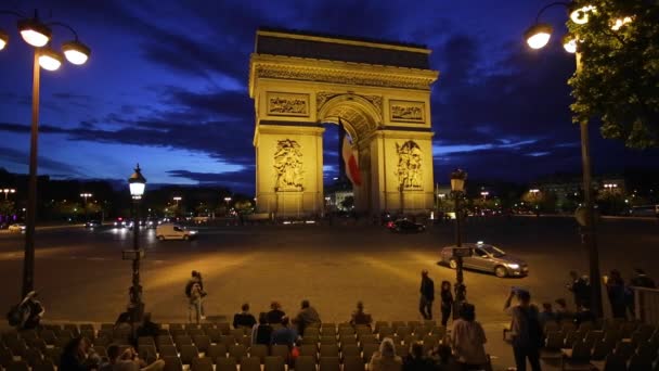 Arc de Triomphe, Παρίσι, — Αρχείο Βίντεο