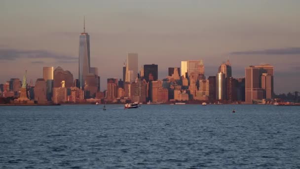 Manhattan Hudson Nehri — Stok video