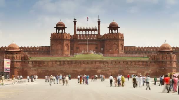 Lahore brána, staré Dillí, Indie — Stock video