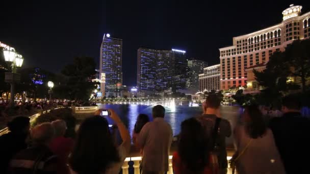 Strip en la noche, Las Vegas — Vídeos de Stock