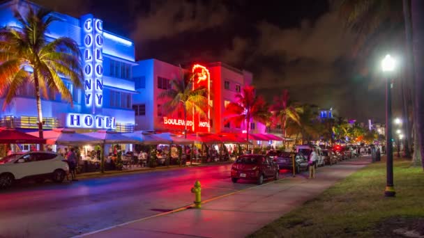 Art deco district, Miami — Stock video