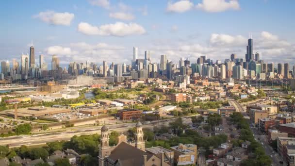 Городской горизонт Чикаго — стоковое видео