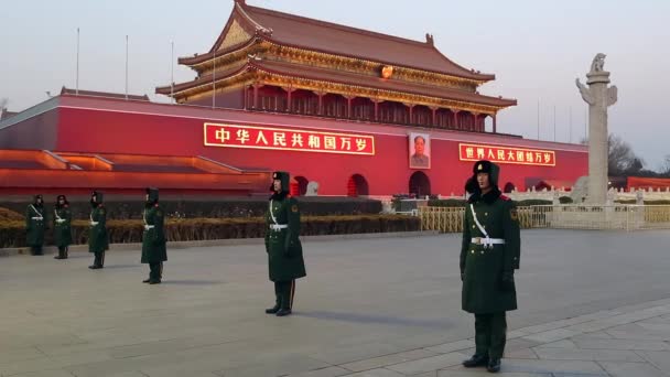 Tiananmen-plein, verboden stad, Beijing — Stockvideo