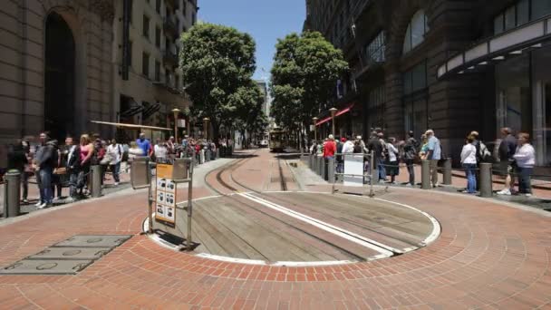 The Powell Cable Car Turnaround — Stock Video