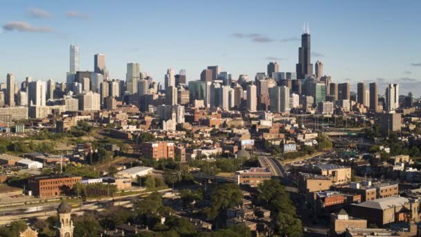 Stadtsilhouette von Chicago — Stockvideo