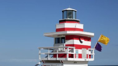 Miami Beach Art Deco tarzı Cankurtaran kulübe