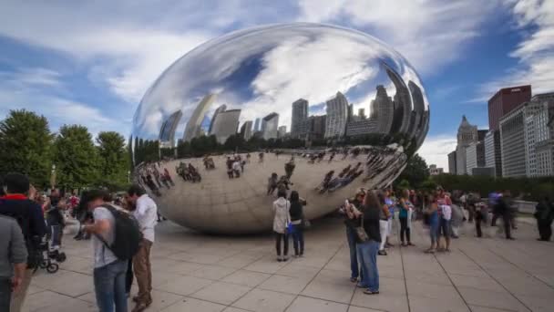 El frijol en el Parque del Milenio, Chicago — Vídeo de stock