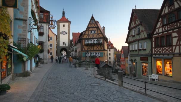 Plonlein avec tour Sieber à Rothenburg — Video