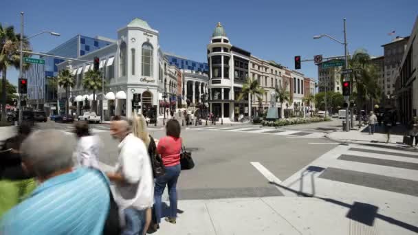 Rodeo Drive, Beverly Hills, Los Angeles — Vídeo de Stock