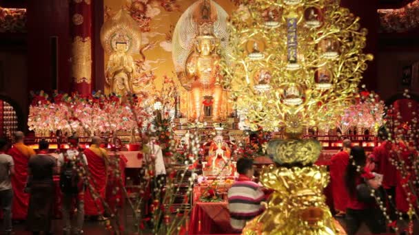 Novo templo de relíquia de dentes de Buda — Vídeo de Stock