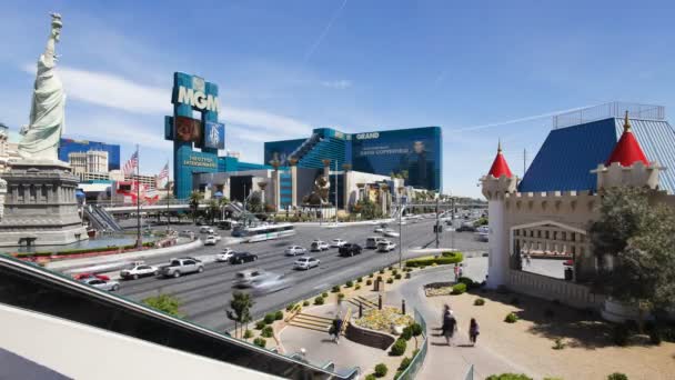 Las Vegas Boulevard, Nevada — Stockvideo