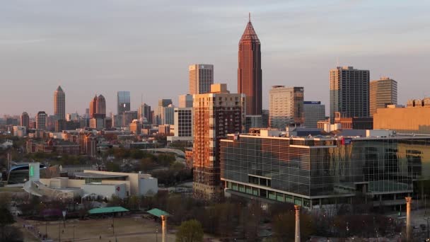 Stadens silhuett av Atlanta — Stockvideo