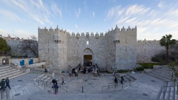 Eski şehir Damascus Gate, Jerusalem — Stok video