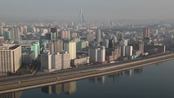 Pyongyang cidade, Coreia do Norte — Vídeo de Stock